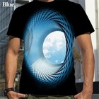 Men   s Hypnotic Swirl T-shirts Bold Spiral Designs 7 Vibrant Colors Quick-dry Fit