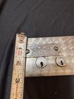 Vintage Steel Bank Safe Safety Deposit Box Door Engine Turned   2772 No Keys