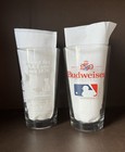  2  Budweiser 150th Anniversary Mlb Baseball 16 Oz Pint Beer Glasses New
