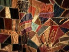 Antique Crazy Quilt     Hand   stitched Patchwork     aw     Initials  Family Provenance