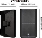 Proreck Sp15 1400w Peak 15inch Bluetooth Stereo Powered Pa Speaker Stage Monitor