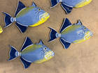Set Of 7 Handcrafted Ceramic Tropical Fish Wall Art     Mahi Mahi   Triggerfish