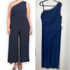 Adrianna Papell Jumpsuit 20w Blue Wedding Guest Mother Of The Bride Evening