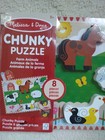 Melissa   Doug Farm Animals Wooden Chunky Puzzle 8 Pieces Fsc Certified