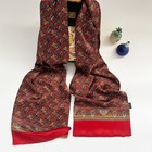 100  Silk Mulberry Satin Scarf Men Women Neckerchief Wrap Double Layer Red