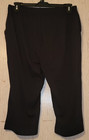 New Womens Lands  End Black Pull On Sport Knit Capri W  Pockets  Size L  14-16 