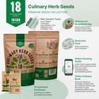 18 Culinary Herbs Seeds Variety Pack - 10 180  Heirloom  Non-gmo  Herbs Seeds Fo