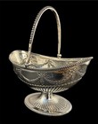 Elegant Victorian Silver Sugar Basket 1882