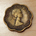 1955 Ceylon Sri Lanka 2 Cents