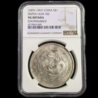China Qing Dynasty Hupeh Dragon Silver Dollar 1895 - 1907 Ngc Vg Chopmarked
