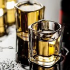 6 Pack Heavy Base Shot Glasses 2 2oz Clear Square Vodka Whiskey Tequila Espresso