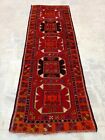 Vintage Fabulous Hand Knotted Turkey Anatolian Hallway corridor Wool Runner Rug