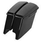 5  Vivid Black Stretched Extended Hard Saddlebags For 14-24 Harley Touring Model