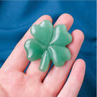 Natural Green Aventurine Quartz Crystal Stone Lucky Four Leaf Clover Carved Gift