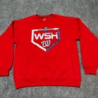 Washington Nationals Sweatshirt Mens Large Red World Series 2019 Pullover