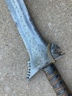 Fine Antique Philippine Moro Kris  Sword  Handforged Layered Steel Wo  Sheath