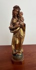 Vintage French Wood Mary And Jesus Early 18th C Religious Figure Statue Carving