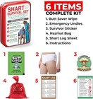 Funny Gag Gift Survival Set For Men With Disposable Underwear   Wipes