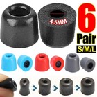 6 Pairs Noise Memory Foam In-ear Earphones Earbuds Tips Eartips Earplug
