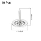 40pcs 11mmx13mm Flat Head Decorative Upholstery Tacks Furniture Nails White