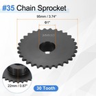 2pcs  35 Chain Roller Sprocket 1  Bore 3 8  Pitch 30 Tooth With Set Screws