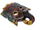 African Wood Mask Hand Carved Ceremonial Tribal Tiki Decor Wall Hanging 11 x8 