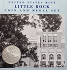 2007 P Little Rock Coin And Bronze Medal Set Silver Dollar Us Mint Issued