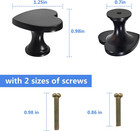 Dresser Knobs 6 Pack  Drawer Pull Handles  Black Cabinet Knobs  For Bathroom Cab