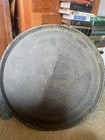 Vintage 30  Hand-engraved Brass Tray Middle Eastern Islamic Decor