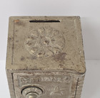 Antique National Safe Cast Iron Coin Bank Miniature Vault Still Bank Star