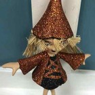 Glitter Witch With Straw Hair Halloween 6 5    Ornament Department 56