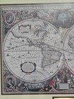 World Map Hondius C 1641 Wood Framed Rare Year Beautifully Framed And Sealed