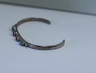 Vintage Sterling Native American Turquoise coral Bracelet 7 96 Grams