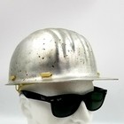Rare Vintage Schuberth Aluminum Hard Hat Electrician West Germany Silver Ribbed