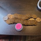 One Roll 1957 D Wheat Pennies Old Vintage Antique Lincoln Cent American Coins   