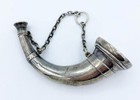 Antique 1841 Sterling Horn Vinaigrette By Sampson Mordan Birmingham England