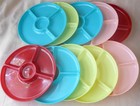 Set Of Ten Gothamware Plastic Picnic Plates  Mid-century Vintage  1960s 