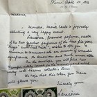 Vintage 1956 Lanc  me Paris Promotional Letter With Original Monaco Royal Wedding