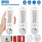 3pcs Wall Thermometer Indoor Outdoor Yard Garden Greenhouse Home Humidity Meter 