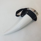24oz Beer White Drinking Horn Vessel Das Horn With Strap Viking Gear