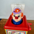 Vintage 1988 Meritus Industries Plastic Musical Clown Jack-in-the-box Toy