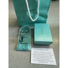 2001 Tiffany   Co  Sterling Silver Keychain Key Tag Horseshoe Bull Ring