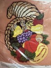 Vintage New Bucilla Thanksgiving Plastic Canvas Needlecraft Kit Cornucopia