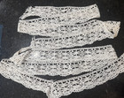 Antique vintage Crochet Wide Lace White Cotton Trim 2 Yards X 2  Reclaimed