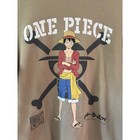 One Piece Luffy Anime Sweatshirt Tan Khaki Kids Size 14-15 Yrs Streetwear Skater