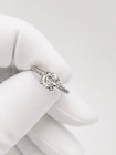 Silver  Plated Elegant  Round Cubic Zirconia Wedding Ring For Women Size 6-10