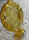Vintage Boho Bohemian Celestial Sun Face Yellow Glass Decorative Bottle Bud Vase