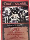 Ozzy Osbourne No Rest For The Wicked Tour Long Beach Arena Signed Poster