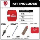 Milwaukee Tool 49-56-9290 10-piece Big Hawg Hole Carbide Saw Kit W  Arbor New