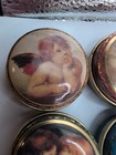 Vintage Set Of 6 Different Styles Of Metal Retro Design Pill Boxes
